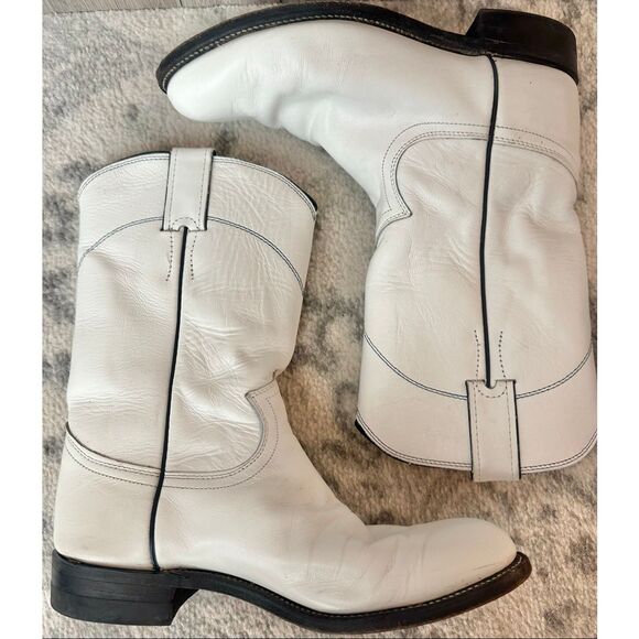 Vintage Justin Roper Leather Boot Size 6.5B - Picture 2 of 10